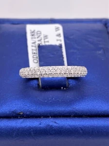 Odelia 18k White Gold 0.50 CT Diamond Pave Wedding Band, S106851 - Picture 1 of 5