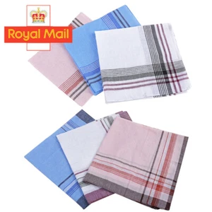 12Pcs Cotton Mens Handkerchiefs Hanky Pocket Square Classic Hankie Set Vintage H - Picture 1 of 8