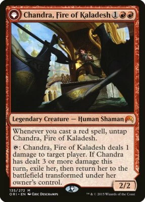 Chandra, Fire of Kaladesh / Chandra, Roaring Flame Magic Origins NM ABUGames - Image 1 of 2