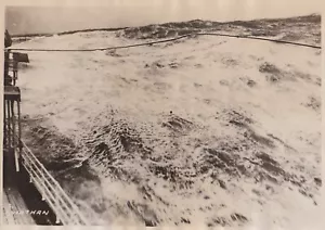 1926 Pressefoto Ozeanfutter SS Leviathan pflügt durch einen Seesturm nach New York - Bild 1 von 2