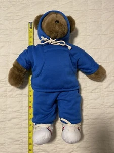 Albert The Running Bear Plush Blue Jogging Suit 1979 North American Bear - Picture 1 of 4