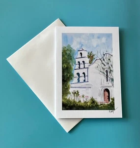 Mission San Diego, Blank Greeting Card w/envelope - Picture 1 of 2