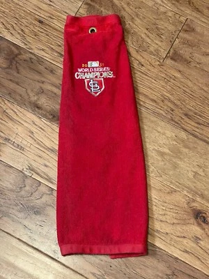 St Louis Cardinals 2011 World Series Championship Tri Fold Towel Red Embroidered - Image 1 of 4