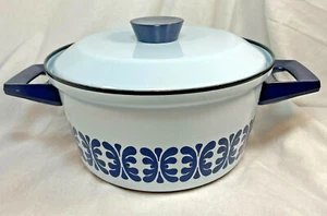 CATHERINEHOLM of Norway Enamelware 2 Qt Dutch Oven~Vented Lid~Double Handle-MCM - Picture 1 of 12