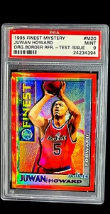 1995-96 Topps Finest Test Issue Mystery Border Refractor Juwan Howard PSA 9 Mint - Picture 1 of 11