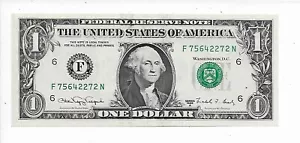 $1 1988-A Atlanta Web Press Note FN Run 12 5/4 CHCU BEP Made Ink Smears - Picture 1 of 2