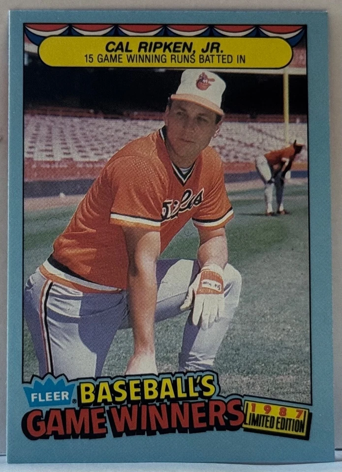1987 Fleer Baseball Game Winners #37 Cal Ripken Jr  M18 - Image 1 of 1