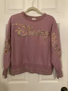 Walt Disney World 50th Anniversary Pullover Sweatshirt iridescent Pink Womens M - Picture 1 of 3
