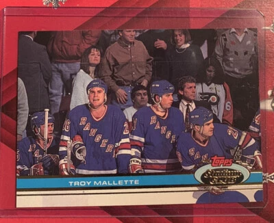 1991-92 Stadium Club #134 Troy Mallette New York Rangers - Image 1 of 2