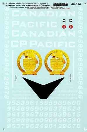 Microscale O Scale Decals: Canadian Pacific AC4400CW Diesels 1997+ - Image 1 of 1