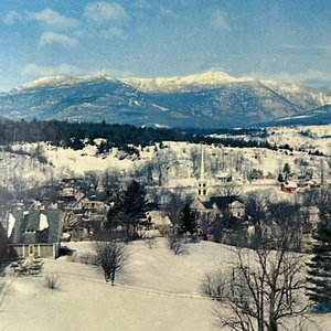 Stowe Ski Vermont VT Vintage Postcard Mt Mansfield Skiing Resort Village Snow - Picture 1 of 3