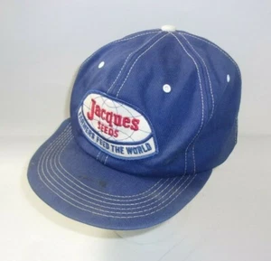 Vintage Jacques Seeds Farmer Trucker Denim & Patch Mütze Marke K U.S.A. Cap - Bild 1 von 11