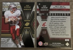 2014 SPx #41 Drew Bledsoe Washington St Patriots - Picture 1 of 1