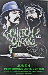 Poster concerto Cheech And Chong Gig originale firmato a mano 4 giugno 2009 R.I - Foto 1 di 1