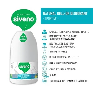 2er Pack Siveno All Natural Deodorant Roll-On Sportive, Aluminium Free Deodorant - Bild 1 von 4