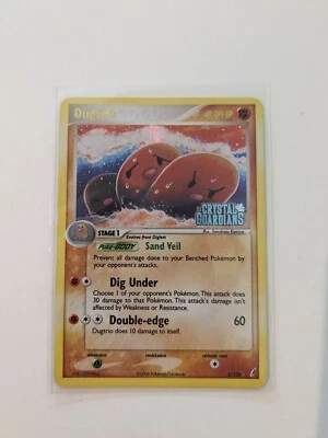  Pokemon Dugtrio - 5/100 - Holo Rare Holo MP/HP Stamped Gold Ex Crystal Gaurdian - Image 1 of 4