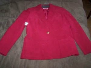 Blazer donna Roth-Le Caver ultra scamosciato rosso taglia 8 nuovo con etichette - Foto 1 di 1