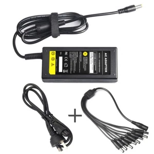 Security Camera Power Supply Adapter DC 12V 5A + 8 Port Splitter Cable for CCTV - Picture 1 of 5