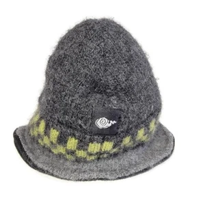 EVEREST DESIGNS Hat Knit 100% Wool Fleece Lined Beanie Cap Made in Nepal Gray - Picture 1 of 10