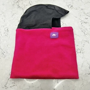 Turtle Fur Pink Fleece Black Hood Ski Neck Warmer Youth Size Balaclava Gaiter - Picture 1 of 5