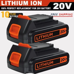 2Pack 20V Lithium-ion 3.8Ah Battery for BLACK DECKER 20 Volt LBXR20 LBX20 LB20 - Picture 1 of 11