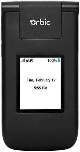 Orbic Journey V 2018 4G LTE Bluetooth Single SIM 5.8" Android Flip Phone - Black - Image 1 of 4