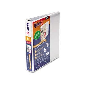 Stride QuickFit Round-Ring View Binder 1 1/2" Capacity White 88020 - Picture 1 of 4