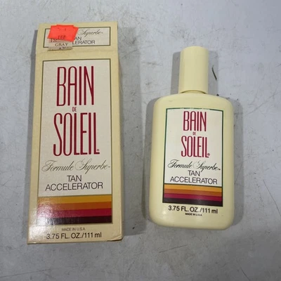 Rare Vintage Bain De Soleil Tan Accelerator 3.75 w/Box NOS Formule Sulerbe - Image 1 of 4