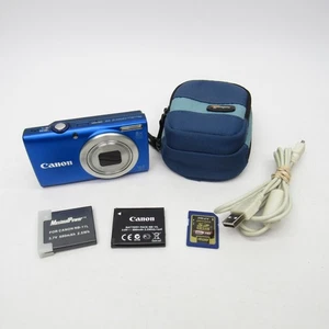Canon PowerShot A4000 IS 16.0MP Digitalkamera blau - GETESTET; OHNE LADEGERÄT - Bild 1 von 8
