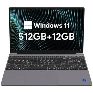 ApoloSign 15,6" computer portatile, 12 GB RAM 512 GB SSD, computer portatile Windows 11 - Foto 1 di 11