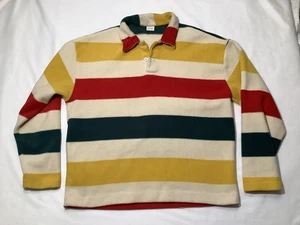 United Colors of Benetton Shirt Mens Large Multicolor Stripe Rugby Made in Italy - Picture 1 of 10