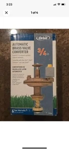 Convertidor automático de válvulas de latón Orbit de 3/4 pulgadas modelo 57034 - Imagen 1 de 4