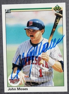 Minnesota Twins Star John Moses Autograph Signed 1990 Upper Deck baseball card - - Picture 1 of 1