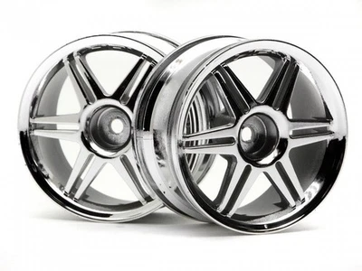 HPI Racing Chrome 12-Spoke Corsa 1/10 Touring Car Wheels 26mm HPI3802 - Image 1 of 2