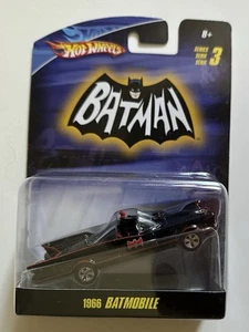 VINTAGE BATMAN TV SERIES 1966 BATMOBILE HOT WHEELS 2009 SERIES 3 NEW - Picture 1 of 2