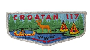 Croatan Lodge 117 East Carolina Council NC S3 Vigil Flap Smy Bdr - Imagen 1 de 2