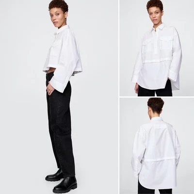 Camisa convertible Gap x HFR de A. Potts XS/S pequeña óptica popelina de algodón blanca nueva con etiquetas Foto 1 de 4