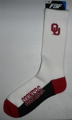 Par de calcetines para hombre University of Oklahoma OU Sooners Logo talla GRANDE por FBF Foto 1 de 3