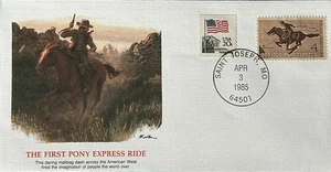 Mort Kunstler Epic Event in US History The First Pony Express Saint Joseph MO 4/ - Picture 1 of 2