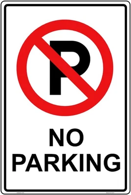 2 Pcs No Parking Big Sign Sticker - 20 cm x 30 cm - Self Adhesive Vinyl Red, ... — 第 1/4 张图片