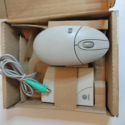 Vintage HP Ball Wireless Mouse PS/2 C5740A Cordless Wheel Mouse NEW NOS w/Manual - Image 1 of 4