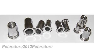 20 dadi per rivetti singoli testa piatta esagonale acciaio inox VA dado per rivetti M3 M4 M5 M6 M8 - Foto 1 di 1