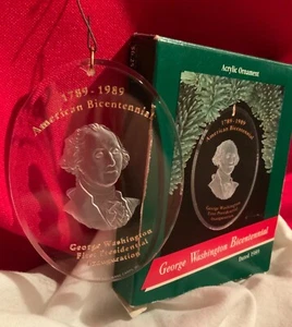 George Washington,Ornament,Patriotic,Hallmark,Retired,Box,Christmas,1989,Vintage - Picture 1 of 24