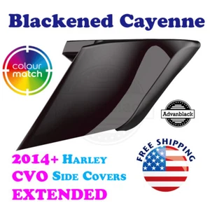 Blackened Cayenne CVO Stretched Side Cover fit 2014+ Harley FLHX Ultra Touring - Picture 1 of 10