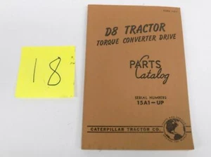 CATERPILLAR D8 TRACTOR TORQUE CONVERTER DRIVE SER. NO  36A1-UP 1955    - Picture 1 of 1