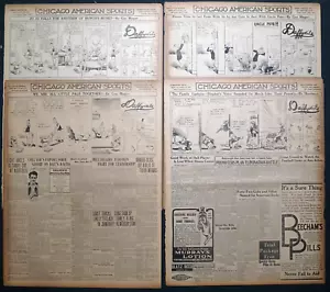 Lot of 4 - 1910 Chicago Sports Pages - Gus Mager Daffydils Comic Strips - Picture 1 of 3