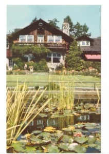 Lily Pond And Pavilion, Stanley Park, Vancouver BC, Vintage Chrome Postcard #1 - Foto 1 di 2