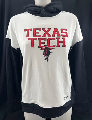 NEW Texas Tech TTU Red Raiders Under Armour White Hoodie Sweatshirt Women's M - Image 1 of 4