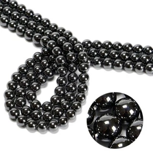 100 Strand 15" Wholesale Natural Hematite Stone Round Spacer Loose Beads8MM DIY - Picture 1 of 6