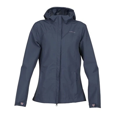 Shires Aubrion Cloudburst Womens Raincoat - Navy Blue |Waterproof High Neck Hood - Image 1 of 4